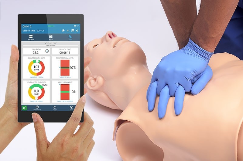 (S315.300.M2.250) Hal Adult Airway and CPR Trainer Heart And Lung Sounds With Omni 2